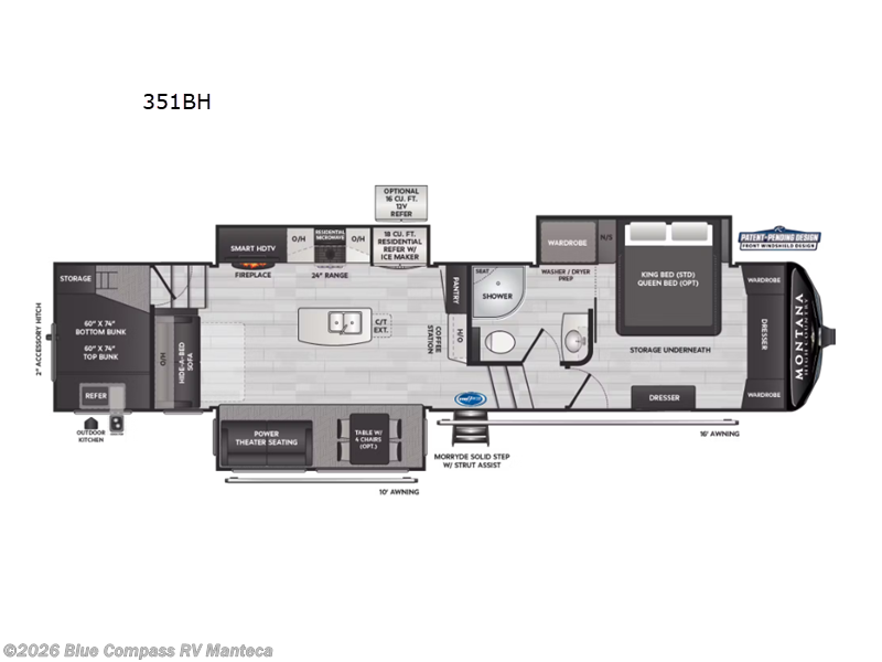 2024 Keystone Montana High Country 351BH - Used Fifth Wheel For Sale by Blue Compass RV Manteca in Manteca, California features Slideout