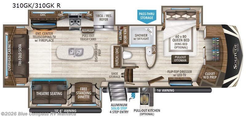 2020 Grand Design Solitude 310GK - Used Fifth Wheel For Sale by Blue Compass RV Manteca in Manteca, California features Slideout