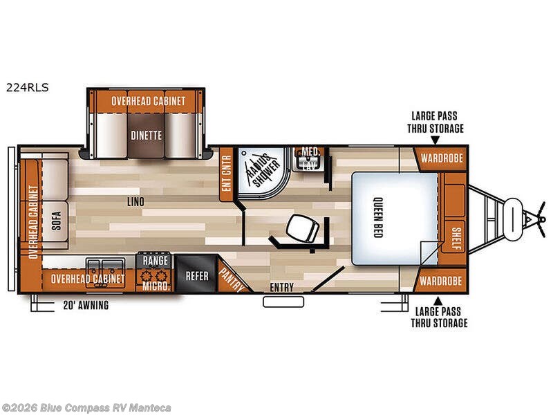 2019 Forest River Vibe Extreme Lite 224RLS - Used Travel Trailer For Sale by Blue Compass RV Manteca in Manteca, California features Slideout