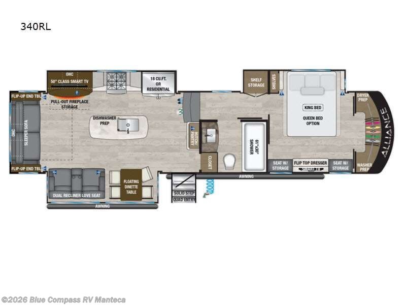 2022 Alliance RV Paradigm 340RL - Used Fifth Wheel For Sale by Blue Compass RV Manteca in Manteca, California features Slideout