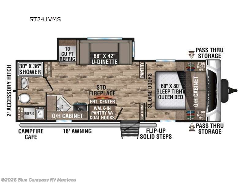 2021 Venture RV SportTrek ST241VMS - Used Travel Trailer For Sale by Blue Compass RV Manteca in Manteca, California features Slideout