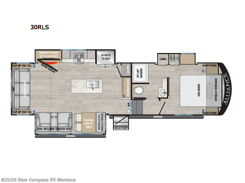2022 Alliance RV Avenue 30RLS - Used Fifth Wheel For Sale by Blue Compass RV Manteca in Manteca, California features Slideout