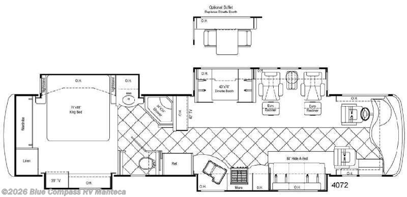 2008 Damon Tuscany 4072 - Used Class A For Sale by Blue Compass RV Manteca in Manteca, California features Slideout