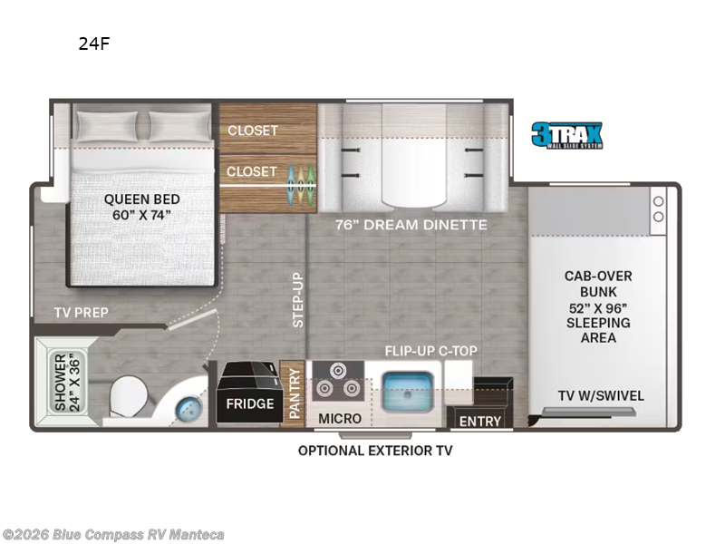 2024 Thor Motor Coach Freedom Elite 24FL - Used Class C For Sale by Blue Compass RV Manteca in Manteca, California features Slideout