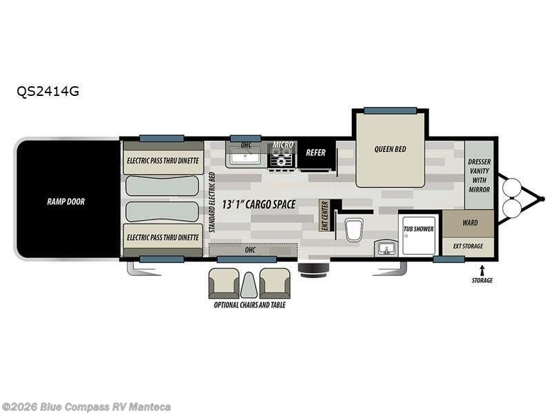 2021 Forest River Stealth QS2414G - Used Toy Hauler For Sale by Blue Compass RV Manteca in Manteca, California features Slideout