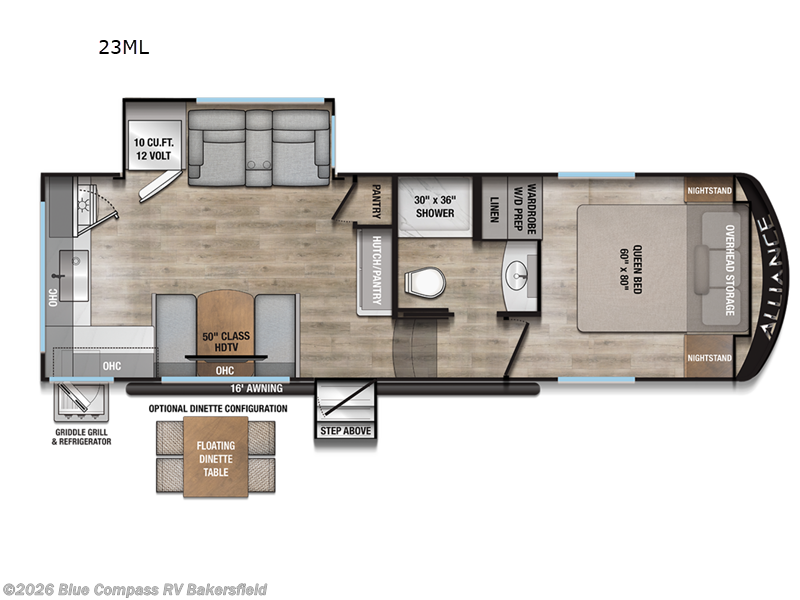 2026 Alliance RV Avenue All-Access 23ML - New Fifth Wheel For Sale by Blue Compass RV Bakersfield in Bakersfield, California features Slideout