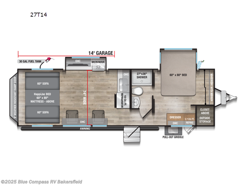 2026 Alliance RV Valor All-Access 27T14 - New Toy Hauler For Sale by Blue Compass RV Bakersfield in Bakersfield, California features Slideout