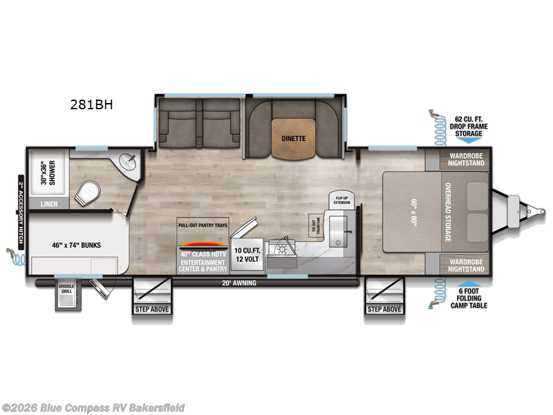 2026 Alliance RV Delta 281BH - New Travel Trailer For Sale by Blue Compass RV Bakersfield in Bakersfield, California features Slideout