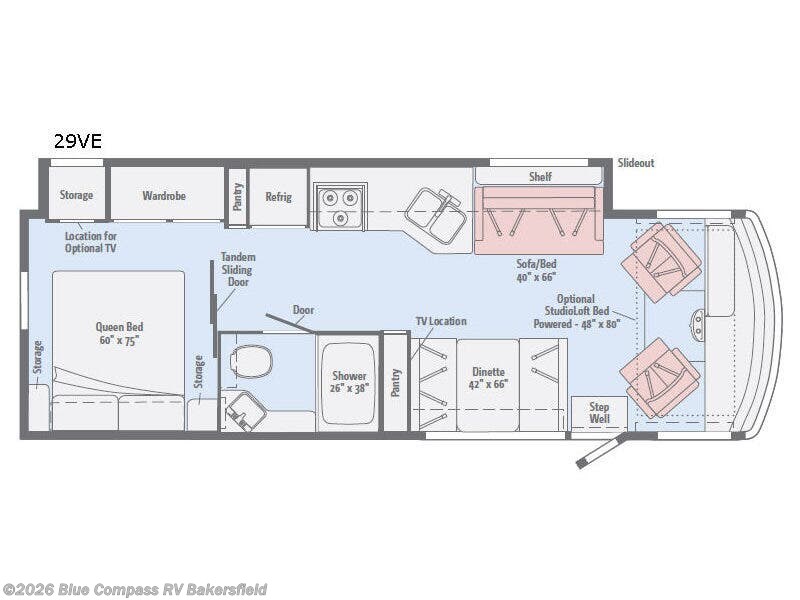 2017 Winnebago Vista 29VE - Used Class A For Sale by Blue Compass RV Bakersfield in Bakersfield, California features Slideout