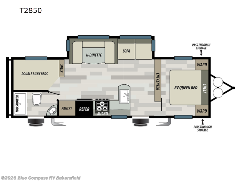 2021 Forest River EVO T2850 - Used Travel Trailer For Sale by Blue Compass RV Bakersfield in Bakersfield, California features Slideout