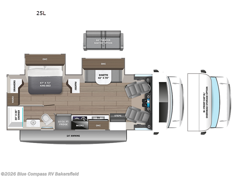 2026 Entegra Coach Qwest 25L - New Class C For Sale by Blue Compass RV Bakersfield in Bakersfield, California features Slideout