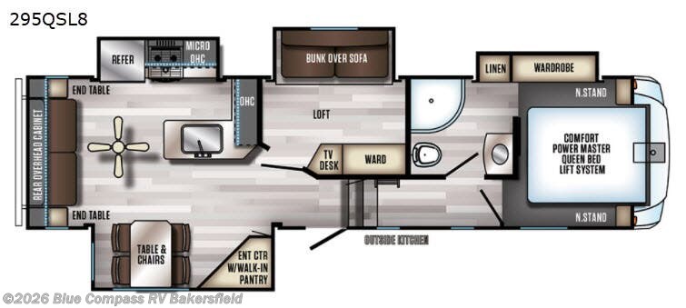 2019 Forest River Cherokee Arctic Wolf 295QSL8 - Used Fifth Wheel For Sale by Blue Compass RV Bakersfield in Bakersfield, California features Slideout