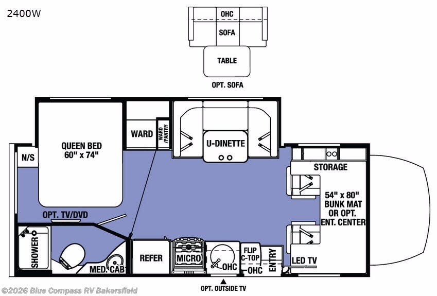 2017 Forest River Sunseeker MBS 2400W - Used Class C For Sale by Blue Compass RV Bakersfield in Bakersfield, California features Slideout