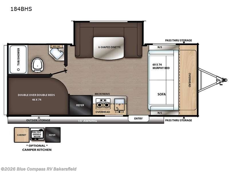2022 Coachmen Catalina Summit Series 184BHS - Used Travel Trailer For Sale by Blue Compass RV Bakersfield in Bakersfield, California features Slideout