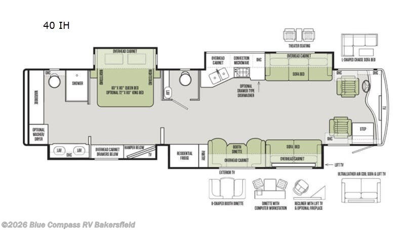 2019 Tiffin Phaeton 40 IH - Used Class A For Sale by Blue Compass RV Bakersfield in Bakersfield, California features Slideout