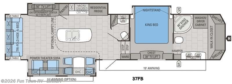 2016 Jayco Designer 37FB - Used Fifth Wheel For Sale by Fun Town RV - Elkhart in Elkhart, Indiana features Slideout