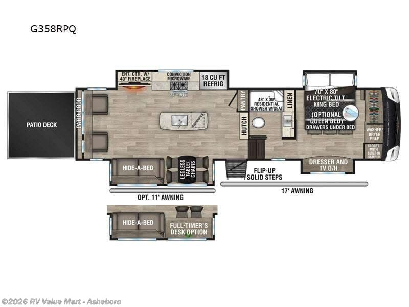 2023 K-Z Durango Gold G358RPQ - Used Fifth Wheel For Sale by RV Value Mart - Asheboro in Franklinville, North Carolina features Slideout
