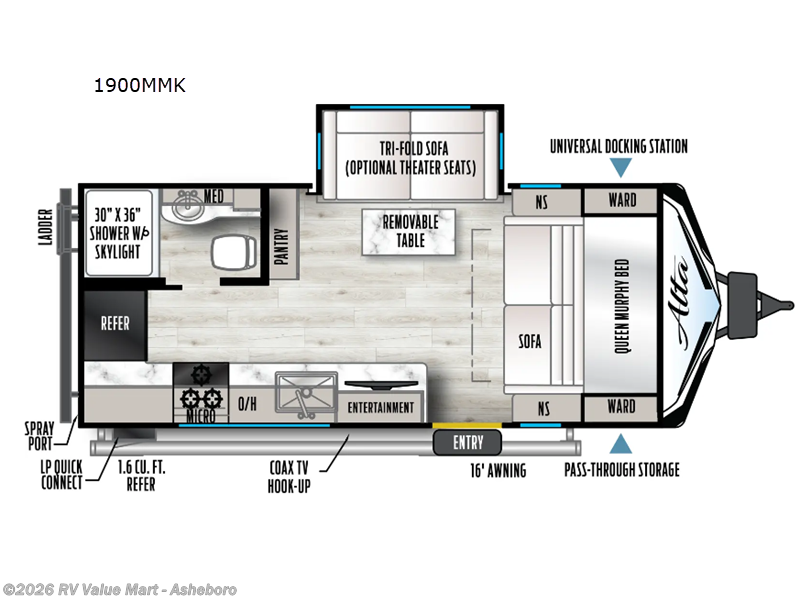 2026 East to West Alta 1900MMK - New Travel Trailer For Sale by RV Value Mart - Asheboro in Franklinville, North Carolina features Slideout