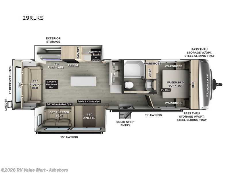 2026 Forest River Flagstaff Super Lite 29RLKS - New Travel Trailer For Sale by RV Value Mart - Asheboro in Franklinville, North Carolina features Slideout