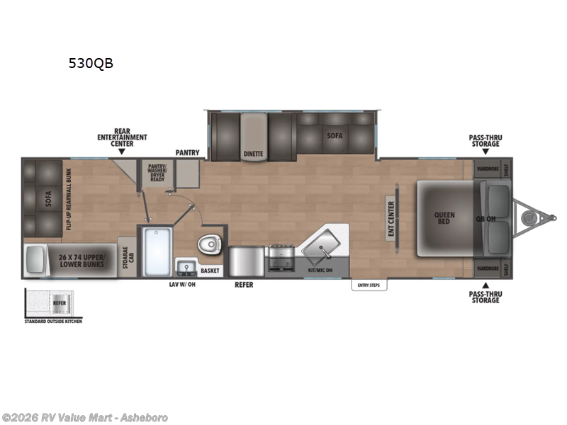 2026 Shasta I-5 Edition 530BQB - New Travel Trailer For Sale by RV Value Mart - Asheboro in Franklinville, North Carolina features Slideout