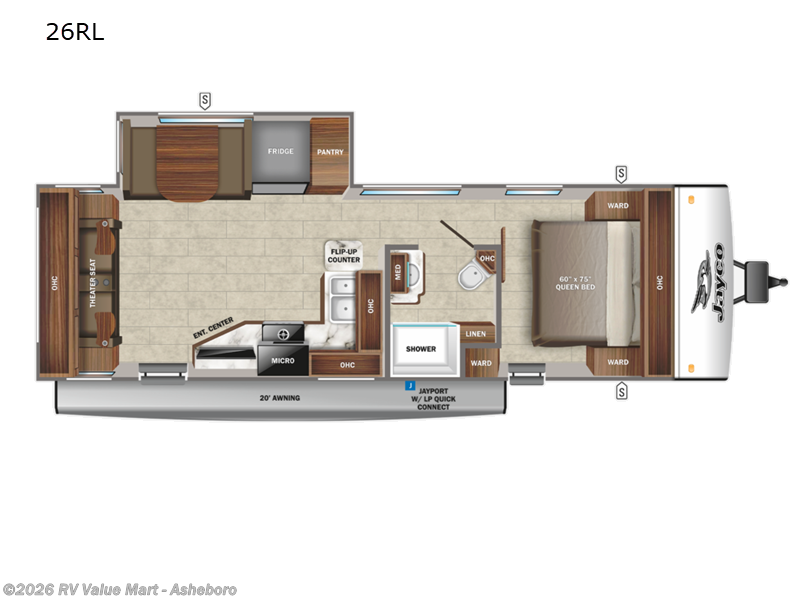 2022 Jayco Jay Feather 26RL - Used Travel Trailer For Sale by RV Value Mart - Asheboro in Franklinville, North Carolina features Slideout