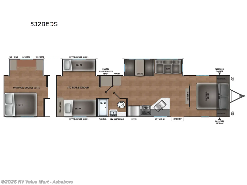 2026 Shasta I-5 Edition 532BEDS - New Travel Trailer For Sale by RV Value Mart - Asheboro in Franklinville, North Carolina features Slideout