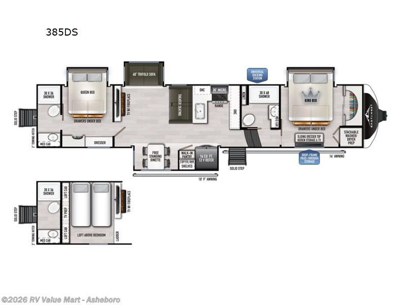 2026 East to West Ahara 385DS - New Fifth Wheel For Sale by RV Value Mart - Asheboro in Franklinville, North Carolina features Slideout