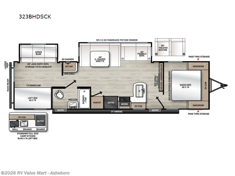 2026 Coachmen Catalina Legacy Edition 323BHDSCK - New Travel Trailer For Sale by RV Value Mart - Asheboro in Franklinville, North Carolina features Slideout