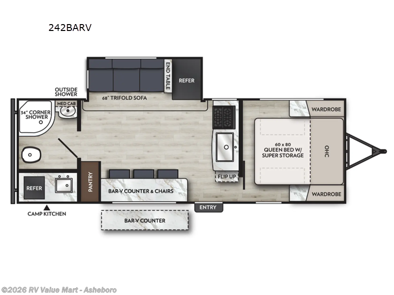 2026 Coachmen Apex Ultra-Lite 242BARV - New Travel Trailer For Sale by RV Value Mart - Asheboro in Franklinville, North Carolina features Slideout