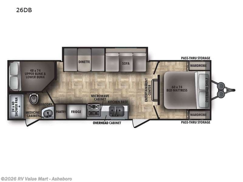 2022 Shasta Shasta 26DB - Used Travel Trailer For Sale by RV Value Mart - Asheboro in Franklinville, North Carolina features Slideout