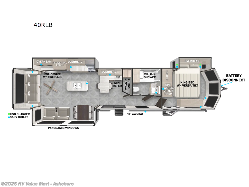 2026 Forest River Wildwood Lodge 40RLB - New Destination Trailer For Sale by RV Value Mart - Asheboro in Franklinville, North Carolina features Slideout