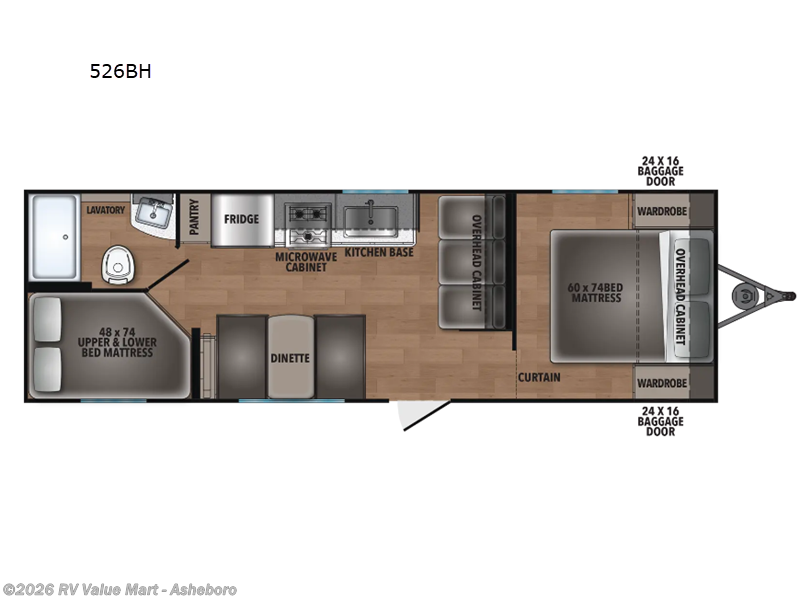 2026 Shasta I-5 Edition 526BH - New Travel Trailer For Sale by RV Value Mart - Asheboro in Franklinville, North Carolina