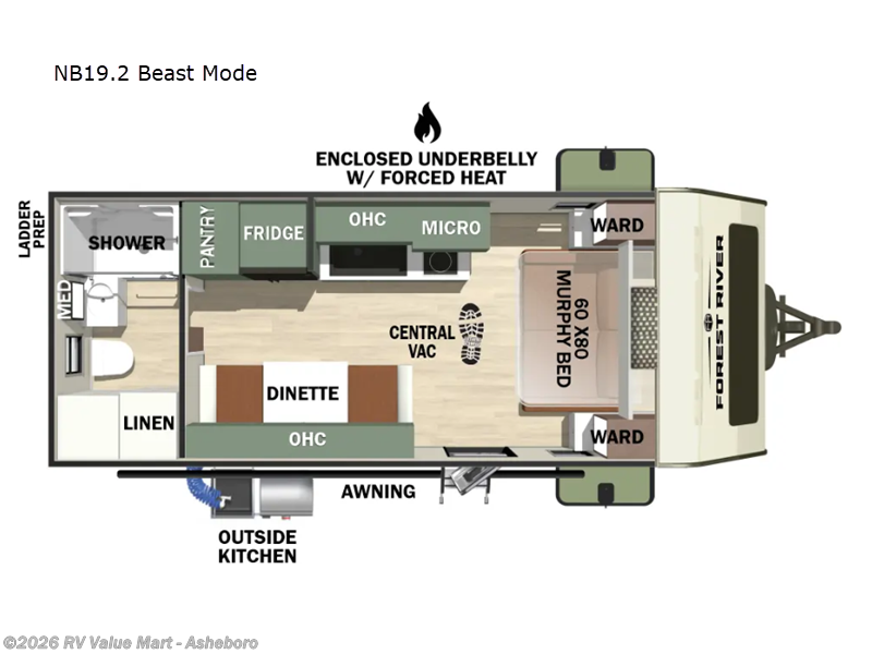2026 Forest River No Boundaries NB19.2 Beast Mode - New Travel Trailer For Sale by RV Value Mart - Asheboro in Franklinville, North Carolina