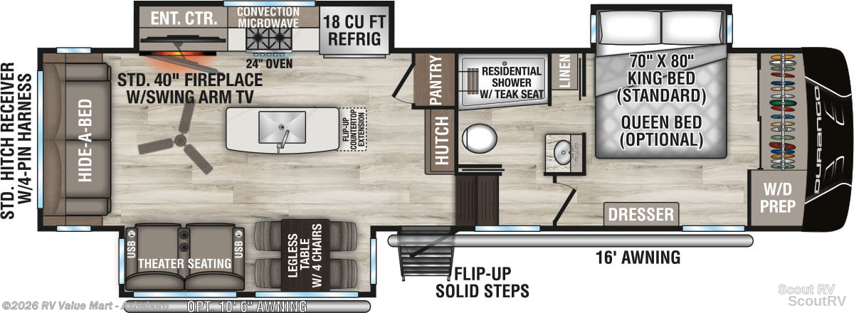 2026 K-Z Durango D301RLT - New Fifth Wheel For Sale by RV Value Mart - Asheboro in Franklinville, North Carolina