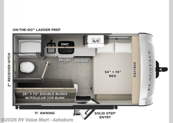 2026 Forest River Flagstaff E-Pro E13LE - New Travel Trailer For Sale by RV Value Mart - Asheboro in Franklinville, North Carolina