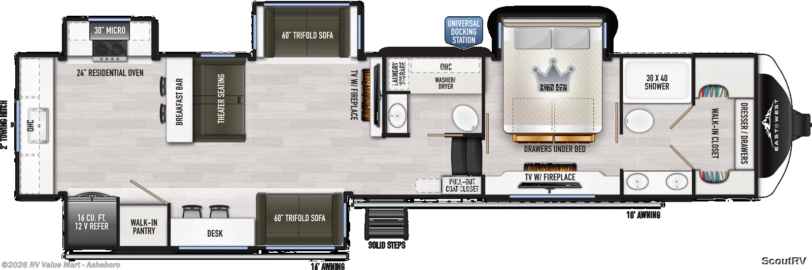 2027 East to West Ahara 395FB - New Fifth Wheel For Sale by RV Value Mart - Asheboro in Franklinville, North Carolina