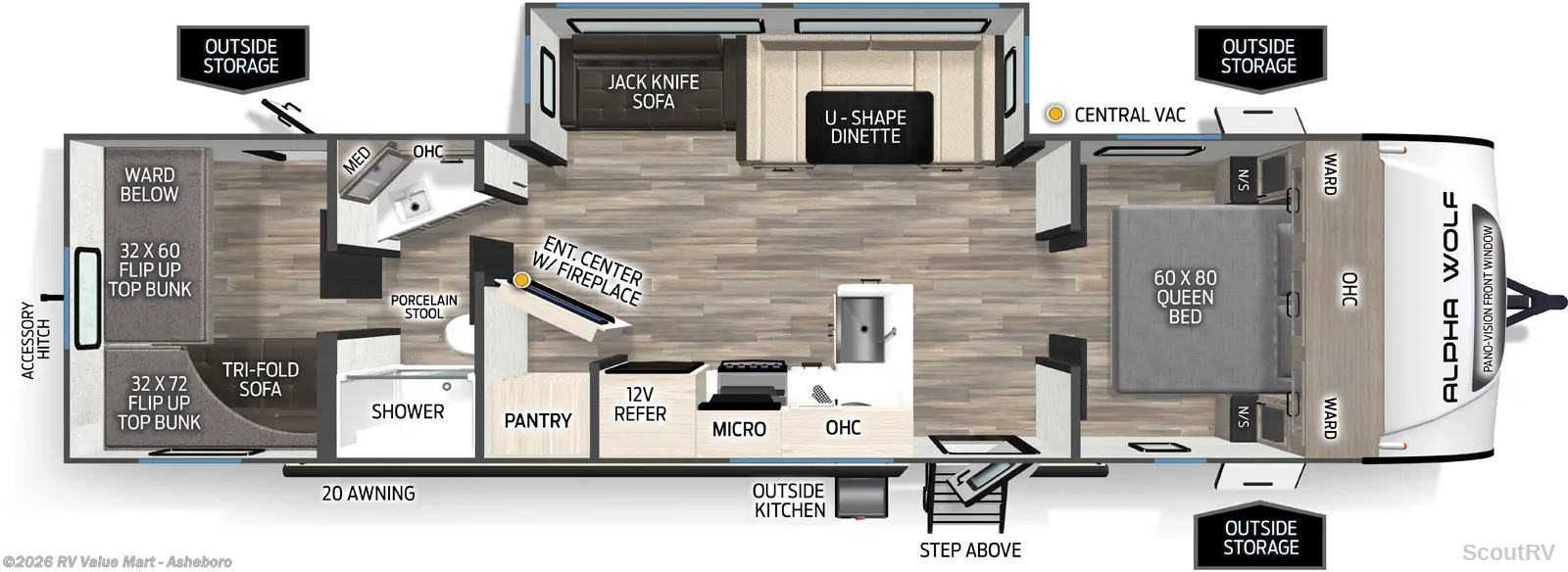 2026 Forest River Cherokee Alpha Wolf 29TB - New Travel Trailer For Sale by RV Value Mart - Asheboro in Franklinville, North Carolina