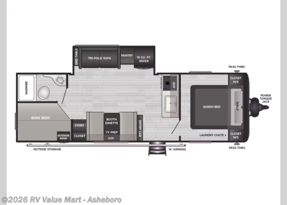 2024 Keystone Hideout 25BHS - Used Travel Trailer For Sale by RV Value Mart - Asheboro in Franklinville, North Carolina