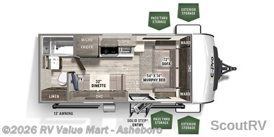 2025 Forest River Rockwood Geo Pro 19FD - Used Travel Trailer For Sale by RV Value Mart - Asheboro in Franklinville, North Carolina