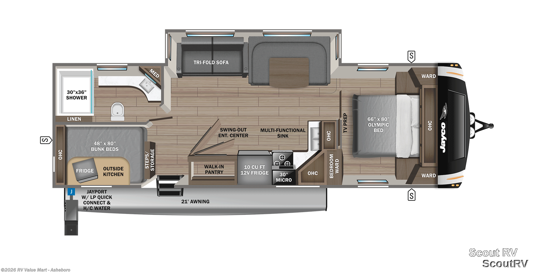 2022 Jayco Eagle HT 284BHOK - Used Travel Trailer For Sale by RV Value Mart - Asheboro in Franklinville, North Carolina