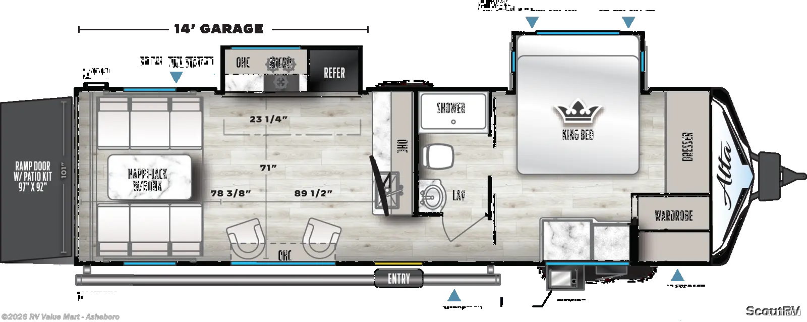 2026 East to West Alta 2870KTH - New Travel Trailer For Sale by RV Value Mart - Asheboro in Franklinville, North Carolina