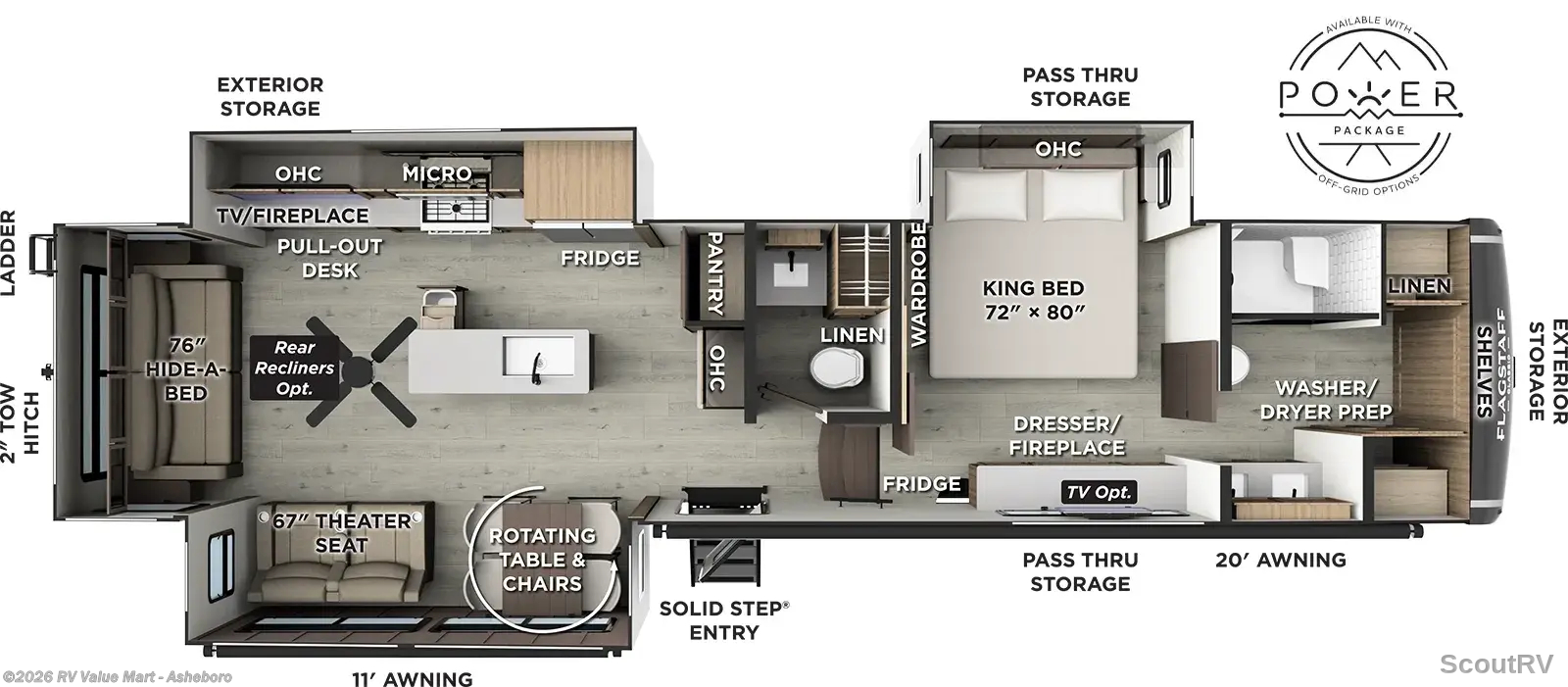 2026 Forest River Flagstaff Classic 401CFB - New Fifth Wheel For Sale by RV Value Mart - Asheboro in Franklinville, North Carolina