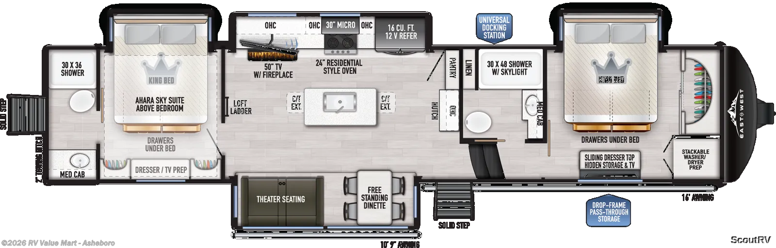 2026 East to West Ahara 390DS - New Fifth Wheel For Sale by RV Value Mart - Asheboro in Franklinville, North Carolina