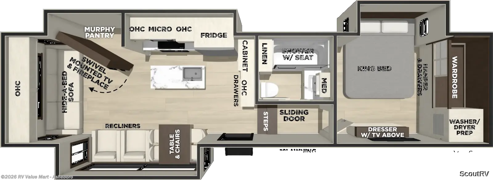 2027 Forest River Cedar Creek 290RL - New Fifth Wheel For Sale by RV Value Mart - Asheboro in Franklinville, North Carolina