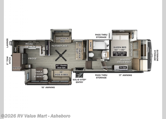 2027 Forest River Flagstaff Classic F371RK - New Fifth Wheel For Sale by RV Value Mart - Asheboro in Franklinville, North Carolina