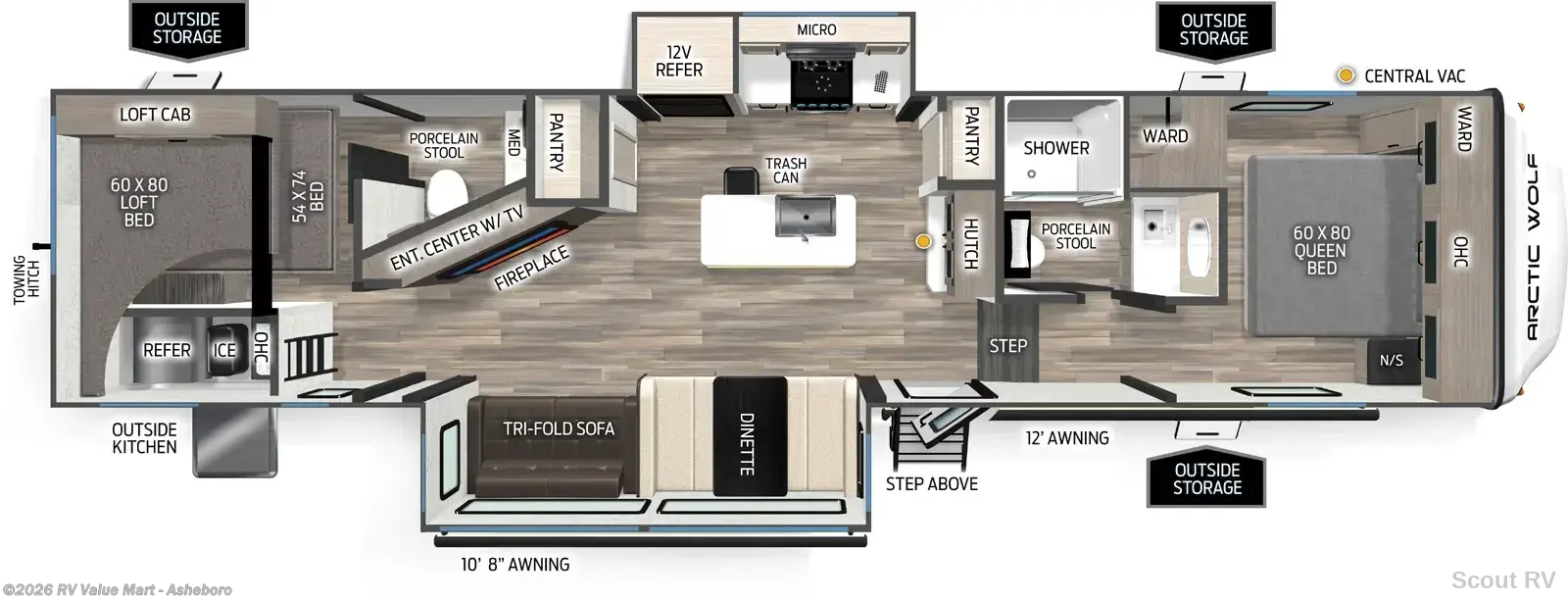 2027 Forest River Cherokee Arctic Wolf 331BH - New Fifth Wheel For Sale by RV Value Mart - Asheboro in Franklinville, North Carolina