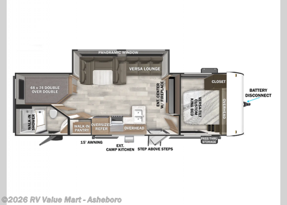 2026 Forest River CRUISE LITE 263BHXL - Used Travel Trailer For Sale by RV Value Mart - Asheboro in Franklinville, North Carolina