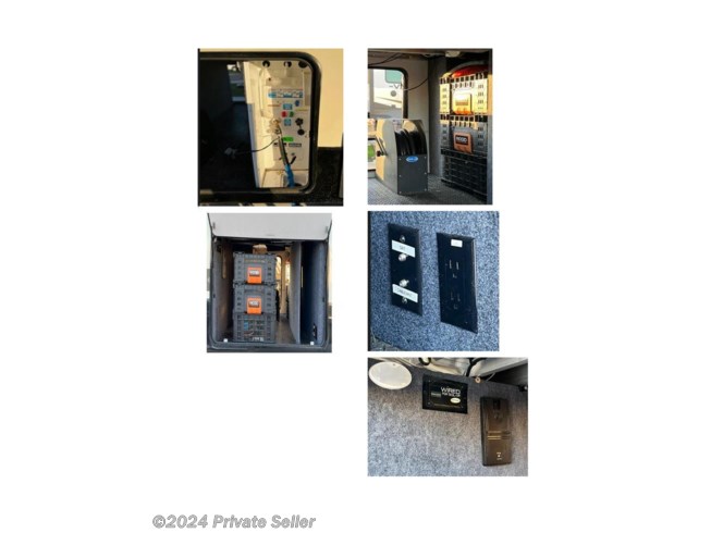 Utility cabinet, stackable storage, TV connection, solar connection, on-board vacuum