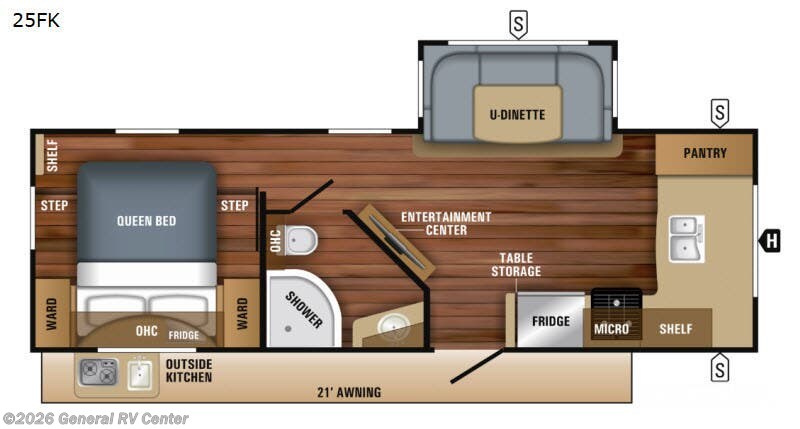 2018 Jayco WHITEHAWK 25FK-1S - Used Travel Trailer For Sale by General RV Center in West Chester, Pennsylvania