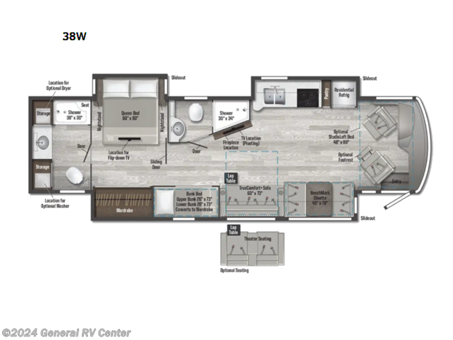 2023 Winnebago Forza 38W - New Class A For Sale by General RV Center in Fort Pierce, Florida